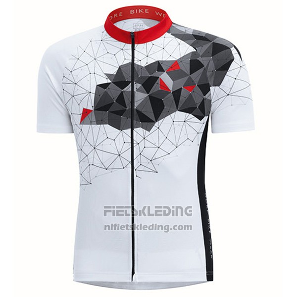 2017 Fietskleding Gore Bike Wear Power Mountain Wit Korte Mouwen en Koersbroek